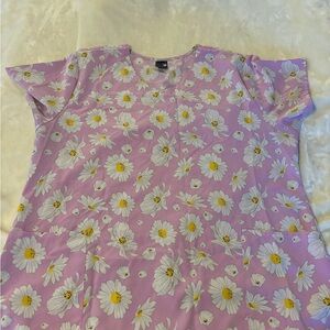 Floral Pink Scrub Top